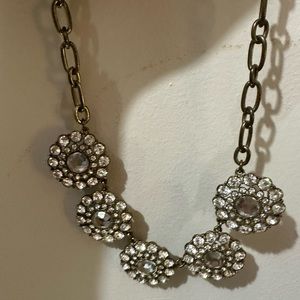 J.Crew Flower Diamond Statement Necklace